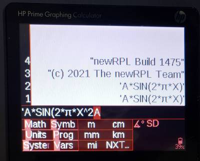  newRPL running on Prime G1 hardware